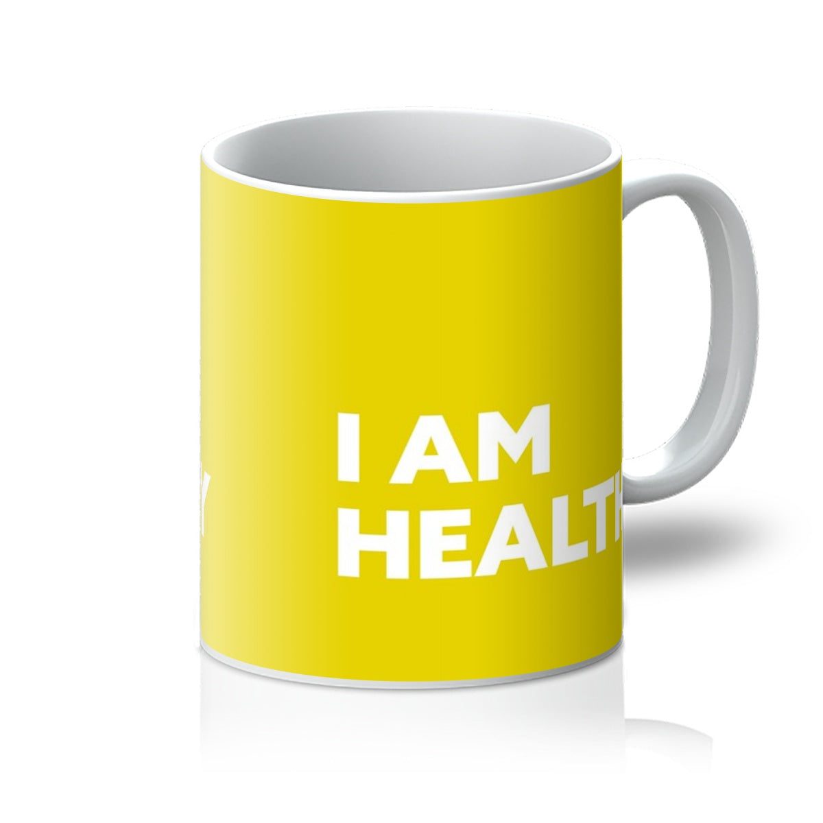 I AM Healthy – Sunshine Yellow Mug