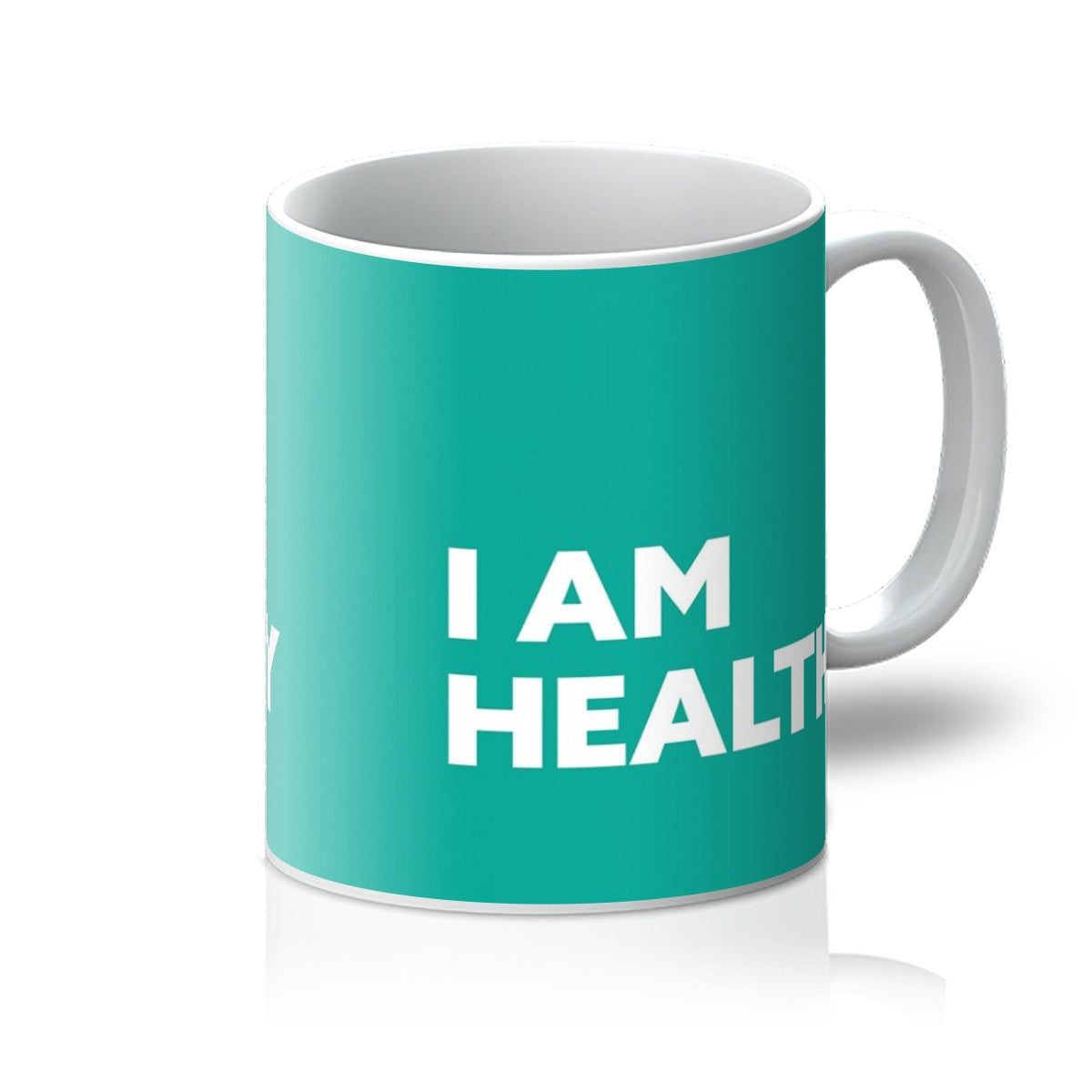 I AM Healthy – Teal Mug