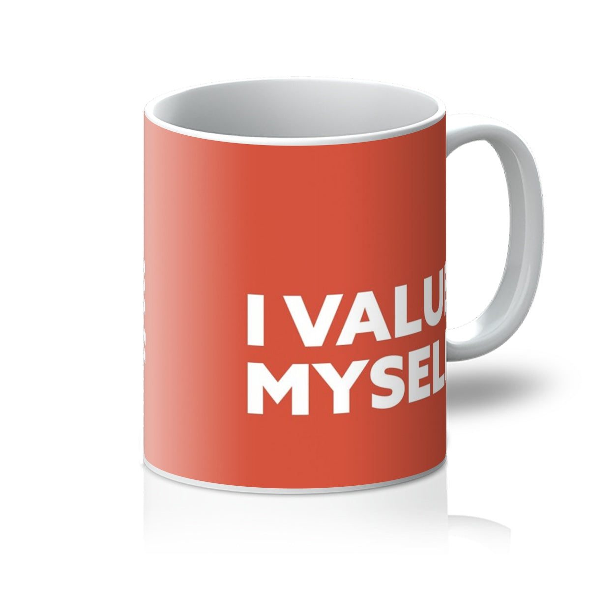 I Value Myself – Coral Mug