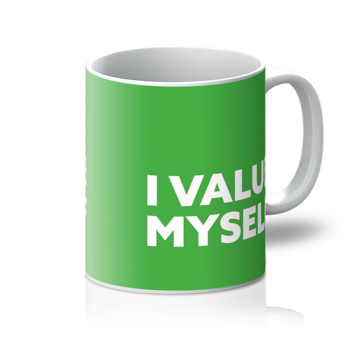 I Value Myself – Lime Green Mug